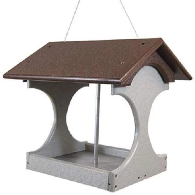 Green Meadow Houses & Feeders Polywood Recycled Plastic Suet Log Bird Feeder, Brown & Gray Hanging Feeders 3 Green Meadow Houses & Feeders Polywood Recycled Plastic Suet Log Bird Feeder, Brown & Gray Hanging Feeders