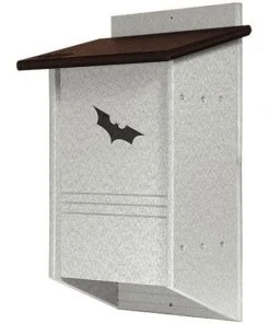 Green Meadow Houses & Feeders Polywood Recycled Plastic Triple Chamber Bat House, 40 Bats