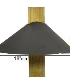 Achla Post Mounted Black Squirrel Baffle Bird Feeder Accessories 5 Achla Post Mounted Black Squirrel Baffle Bird Feeder Accessories