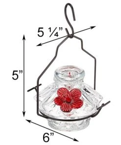 Parasol Pot De Creme Moon And Stars Hummingbird Feeder, Clear