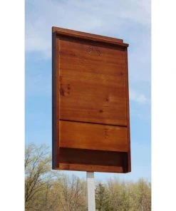 BestNest Premium Stained Dark Brown Bat House, 100 Bats