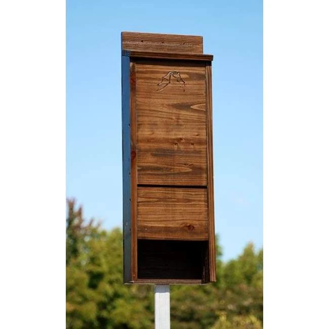 BestNest Premium Stained Dark Brown Bat House, 65 Bats