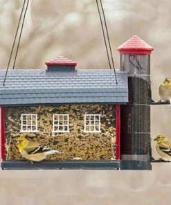 Heritage Farms Red Barn Bird Feeder