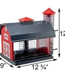 Heritage Farms Red Barn Bird Feeder