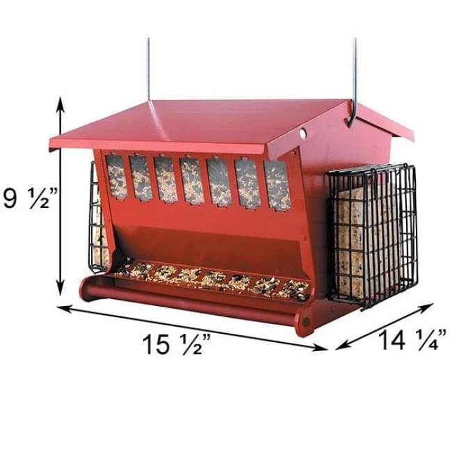 Heritage Farms Hanging Feeders Seeds & More Double Sided Bird Feeder 4 Heritage Farms Hanging Feeders Seeds & More Double Sided Bird Feeder