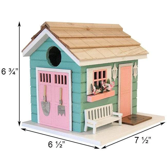Home Bazaar She Shed Birdhouse Post / Pole Mounted Houses 4 Home Bazaar She Shed Birdhouse Post / Pole Mounted Houses