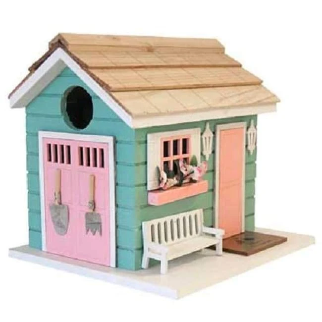 Home Bazaar She Shed Birdhouse Post / Pole Mounted Houses 3 Home Bazaar She Shed Birdhouse Post / Pole Mounted Houses