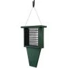Songbird Essentials Suet Feeder With Tail Prop, Green Hanging Feeders