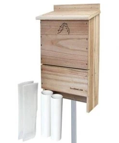 BestNest Bats Triple-Celled Bat House With Two Bat Exclusion Tubes