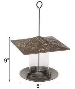 Whitehall Products Trumpet Vine French Bronze Colored Tube Bird Feeder Hanging Feeders