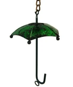 Ancient Graffiti Umbrella And Bell Rain Chain, Multicolored 8 Ancient Graffiti Umbrella And Bell Rain Chain, Multicolored