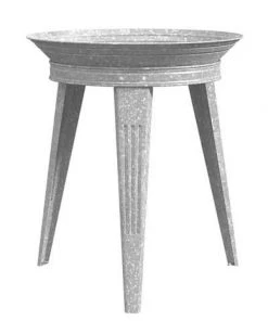 Panacea Products Vintage Galvanized Metal Bird Bath And Stand