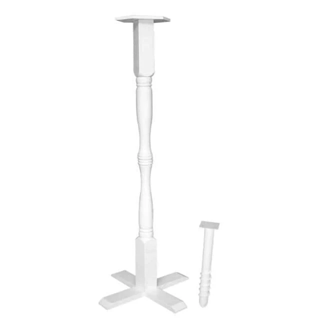 Home Bazaar Bird House Accessories White Novelty Pedestal With Ground Auger - 43" Tall 3 Home Bazaar Bird House Accessories White Novelty Pedestal With Ground Auger - 43" Tall
