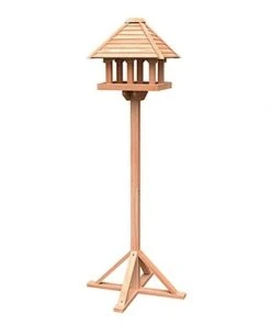 Woodlink All Bird Feeders Wild Bird Lovers Cedar Gazebo Bird Table With Stand