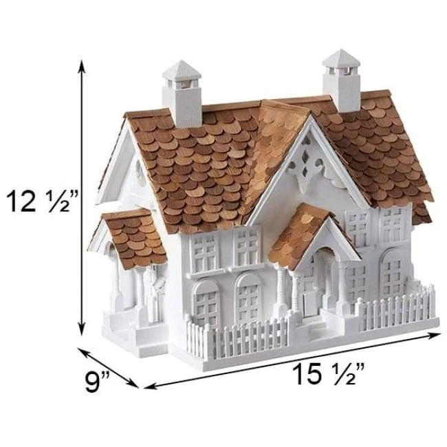 Home Bazaar Decorative Houses Wrension White Bird House 4 Home Bazaar Decorative Houses Wrension White Bird House