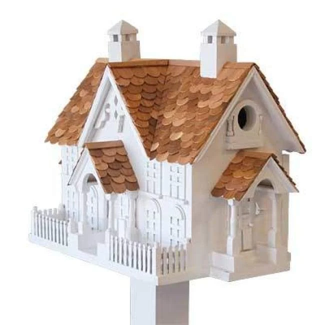 Home Bazaar Decorative Houses Wrension White Bird House 5 Home Bazaar Decorative Houses Wrension White Bird House